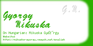 gyorgy mikuska business card